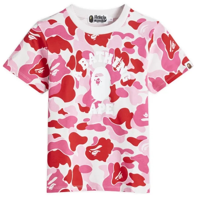A Bathing Ape Women's ABC Camo Baby Tee Pink