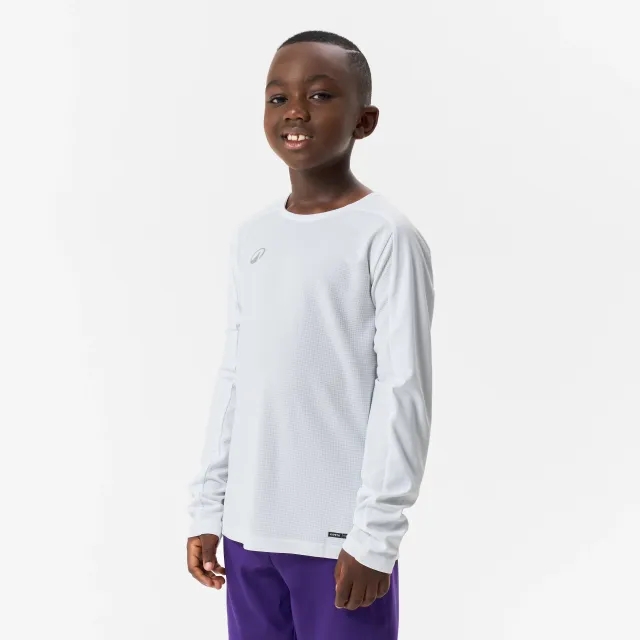 Kipsta Kids' Long-Sleeved Football Shirt Viralto Club - White
