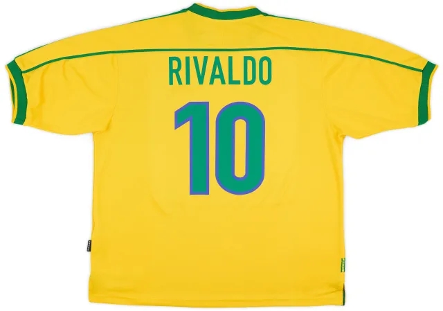 Nike 1998-00 Brazil Home Shirt Rivaldo #10 - 7/10 - (XXL)
