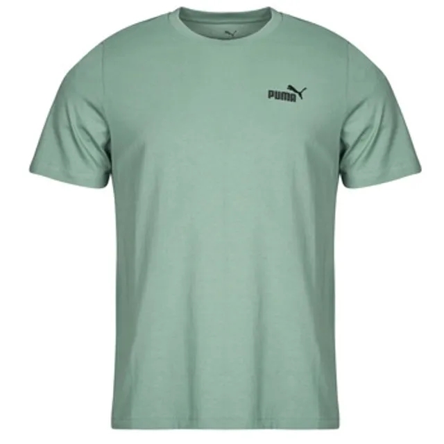 Puma  ESS SMALL LOGO TEE  men's T shirt in Green