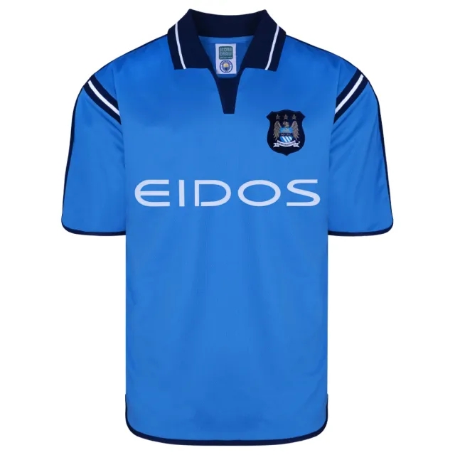 Score Draw Manchester City 2001 Retro Football Shirt