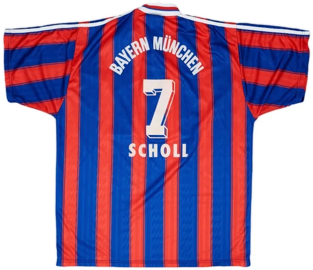adidas 1995-97 Bayern Munich Home Shirt Scholl #7 - 6/10 - (XL)