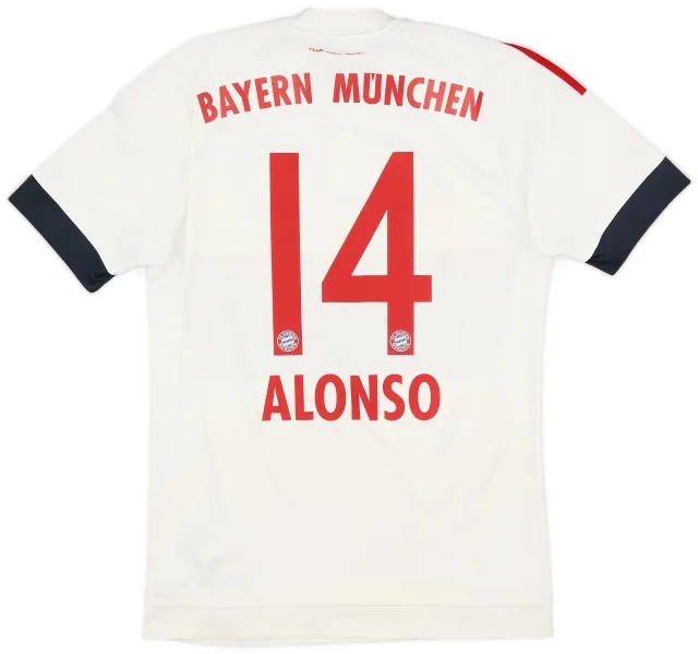 adidas 2015-16 Bayern Munich Away Shirt Alonso #14 - 5/10 - (S)