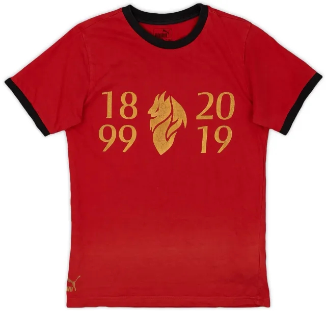 2019-20 AC Milan Puma 120th Anniversary Cotton Tee - 6/10 - (L.Boys)