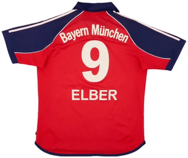 adidas 1999-01 Bayern Munich Home Shirt Elber #9 - 5/10 - (XL.Boys)