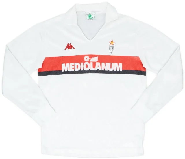 Kappa 1988-89 AC Milan Away L/S Shirt - 6/10 - (M)