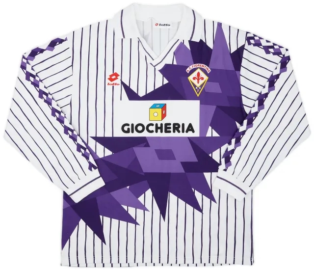 Lotto 1991-92 Fiorentina Away L/S Shirt - 9/10 - (L)