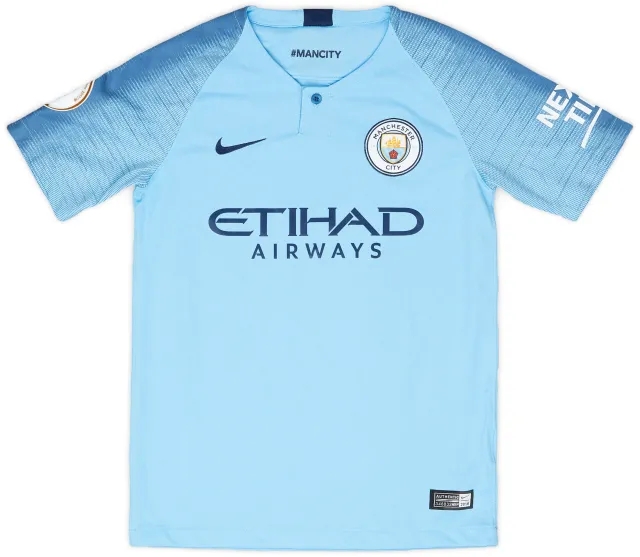Nike 2018-19 Manchester City Home Shirt - 9/10 - (M.Boys)