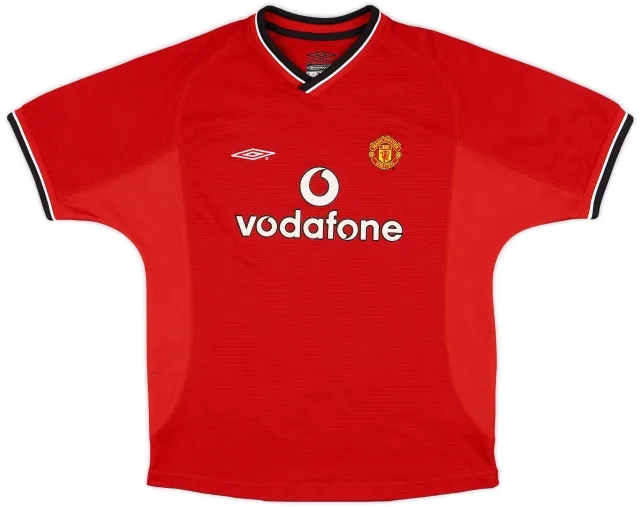 Umbro 2000-02 Manchester United Home Shirt - 8/10 - (L.Boys)