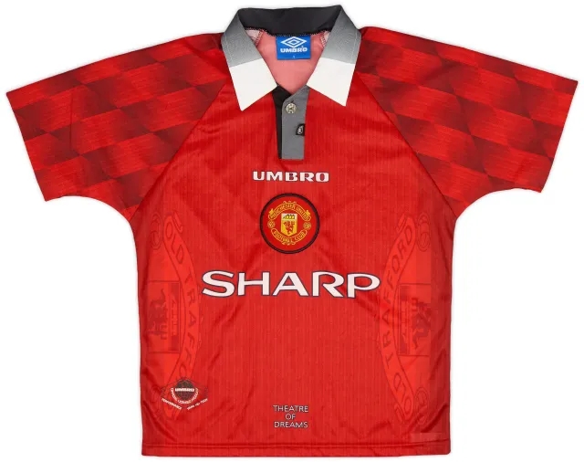 Umbro 1996-98 Manchester United Home Shirt - 9/10 - (Y)