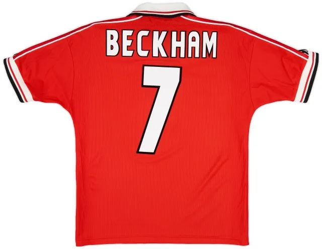 Umbro 1998-00 Manchester United Home Shirt Beckham #7 - 8/10 - (Y)
