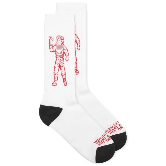 Billionaire Boys Club Men's Standing Astro Socks White