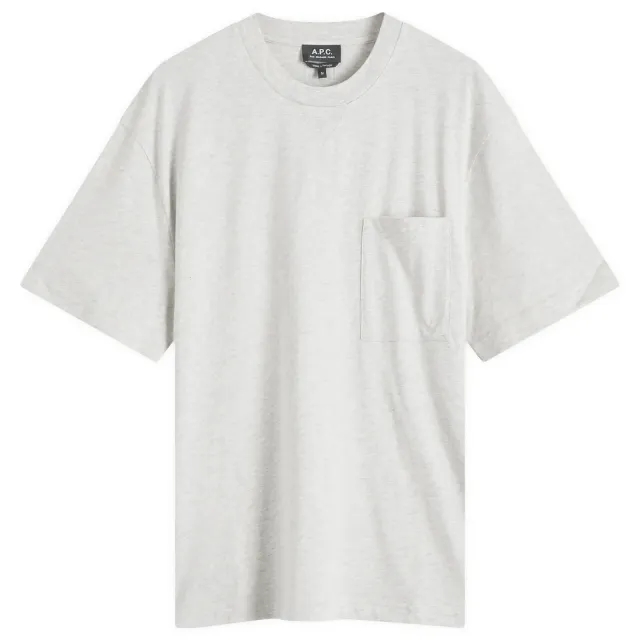 A.P.C. Men's Label H T-Shirt Heathered Ecru