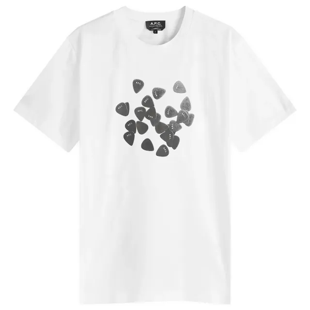 A.P.C. Men's Musique Plectrum Graphic T-Shirt White