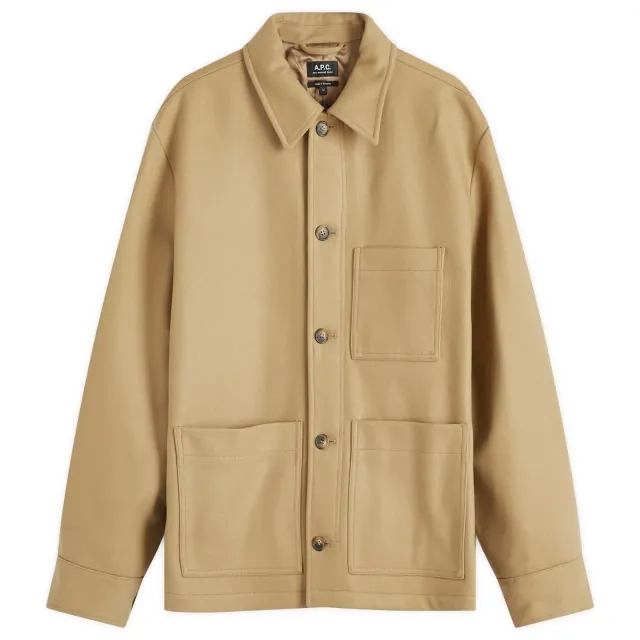 A.P.C. Men's Emile Wool Chore Jacket Camel
