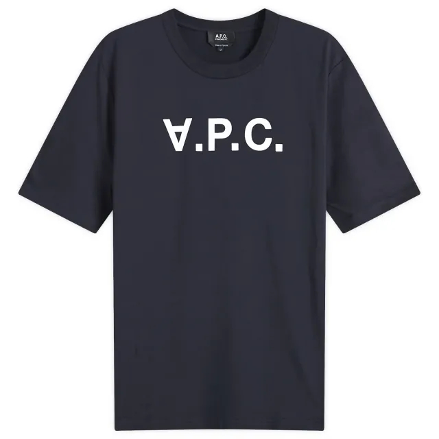 A.P.C. Men's VPC Logo T-Shirt Dark Navy/Ecru