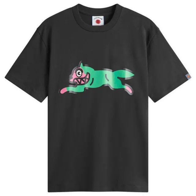 ICECREAM Running Dog T-Shirt, Black
