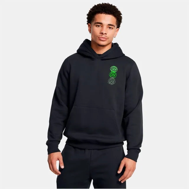 Under Armour Men's Curry Splash Graphic Hoodie Black / Hyper Green XXL