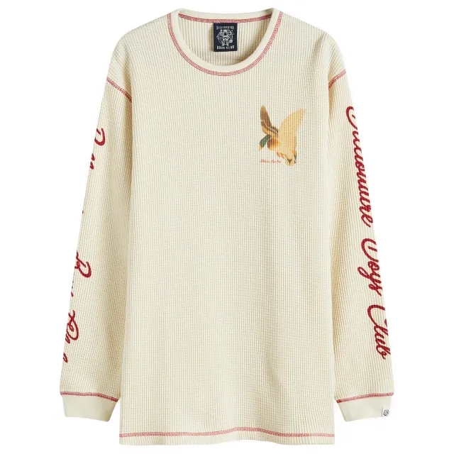 Billionaire Boys Club Men's Duck Long Sleeve Waffle T-Shirt Beige