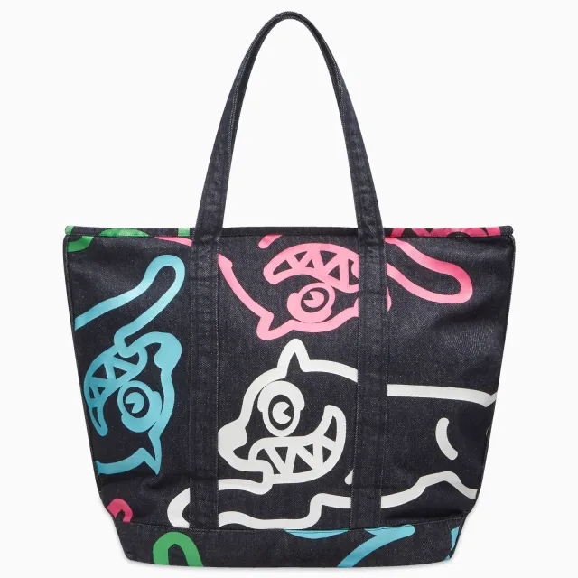 ICECREAM Men's Jumbo Running Dog Tote Bag Multi