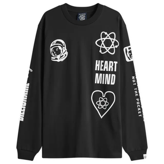 Billionaire Boys Club Men's Multi Print Long Sleeve T-Shirt Black
