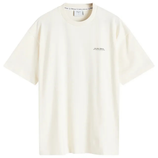 Percival Men's Call 0800 Long Sleeve T-Shirt Ecru