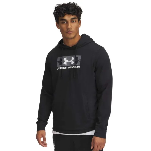 Men's  Under Armour  Rival Terry Logo Hoodie Black / Castlerock / White XS