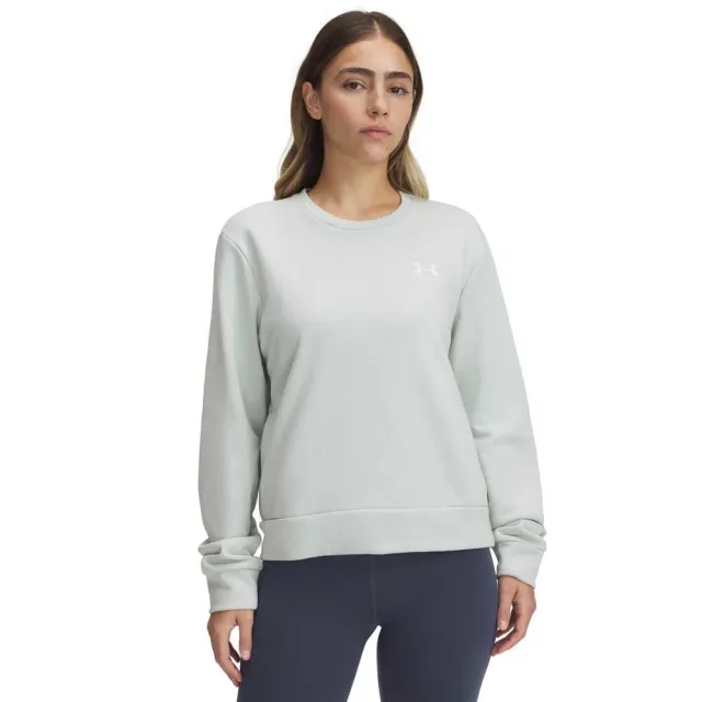 Women's  Under Armour  Rival Terry Crew Hydro Green / White XS