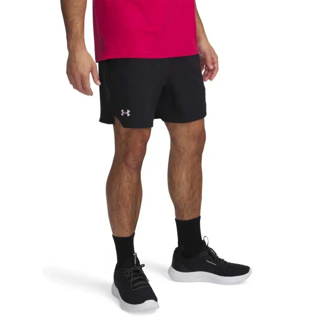 Men's  Under Armour  Vanish Woven 6 Shorts Black / Prime Pink / Prime Pink XS