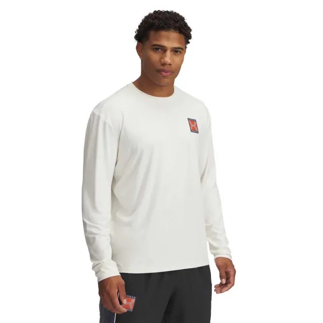 Men's  Under Armour  Run 96 Long Sleeve White Quartz / White Quartz XXL