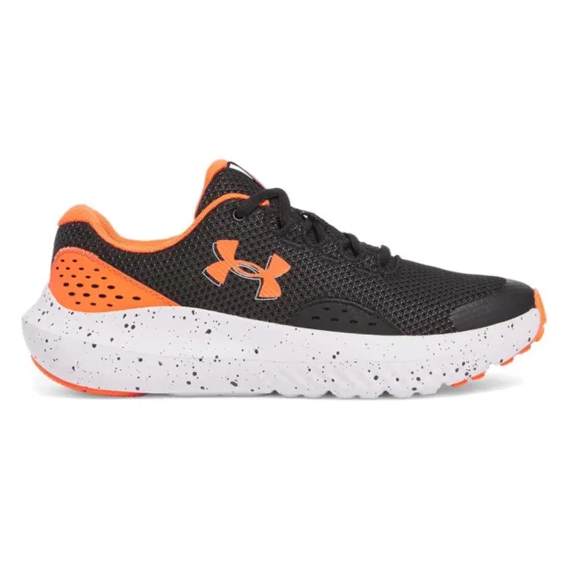 Boys' Grade School  Under Armour  Surge 4 Running Shoes Black / Ares Red / Ares Red 3