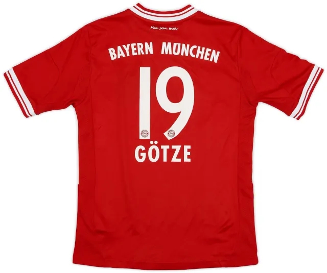 adidas 2013-14 Bayern Munich Home Shirt Gotze #19 - 9/10 - (M.Boys)