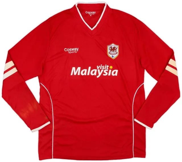2014-15 Cardiff Home/Away L/S Shirt - 5/10 - (M)
