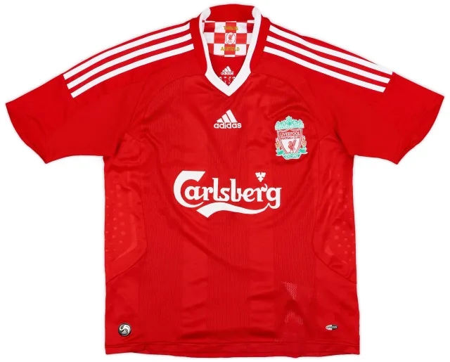 adidas 2008-10 Liverpool Home Shirt - 8/10 - (XL.Boys)