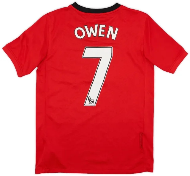 Nike 2009-10 Manchester United Home Shirt Owen #7 - 7/10 - (L.Boys)