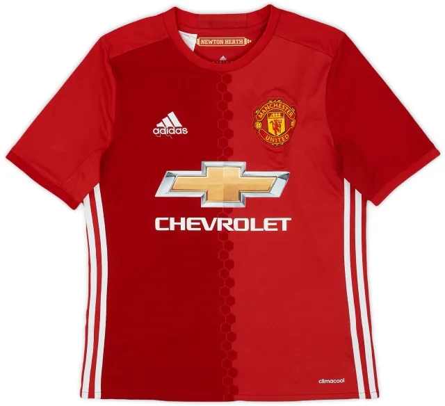 adidas 2016-17 Manchester United Home Shirt - 8/10 - (L.Boys)