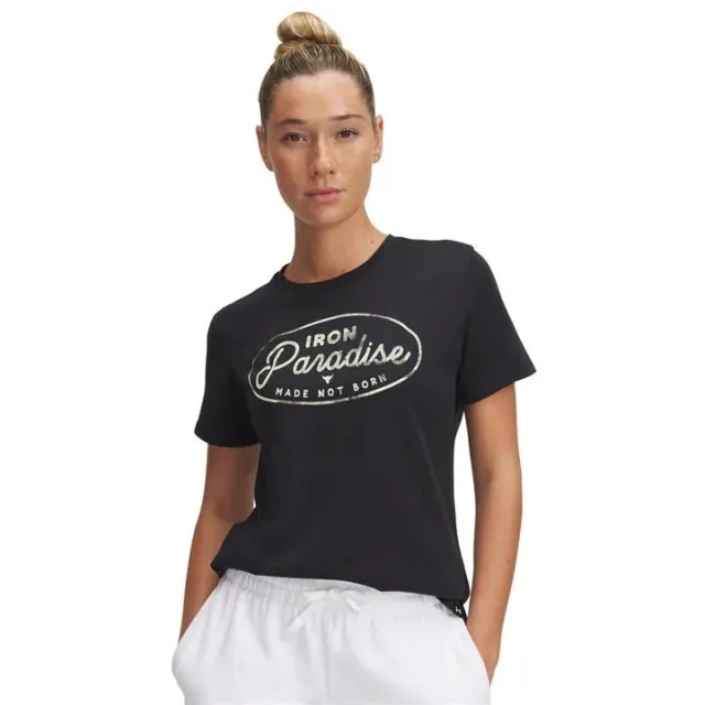 Under Armour Women's Project Rock Heavyweight Tools Of The Trade Short Sleeve Black / Silt XS
