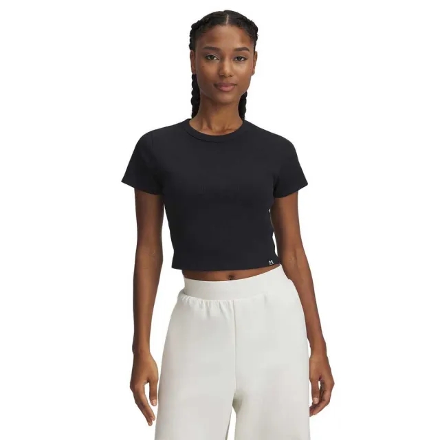 Under Armour  Rival Rib Women's Baby T-Shirt Black / White XXL
