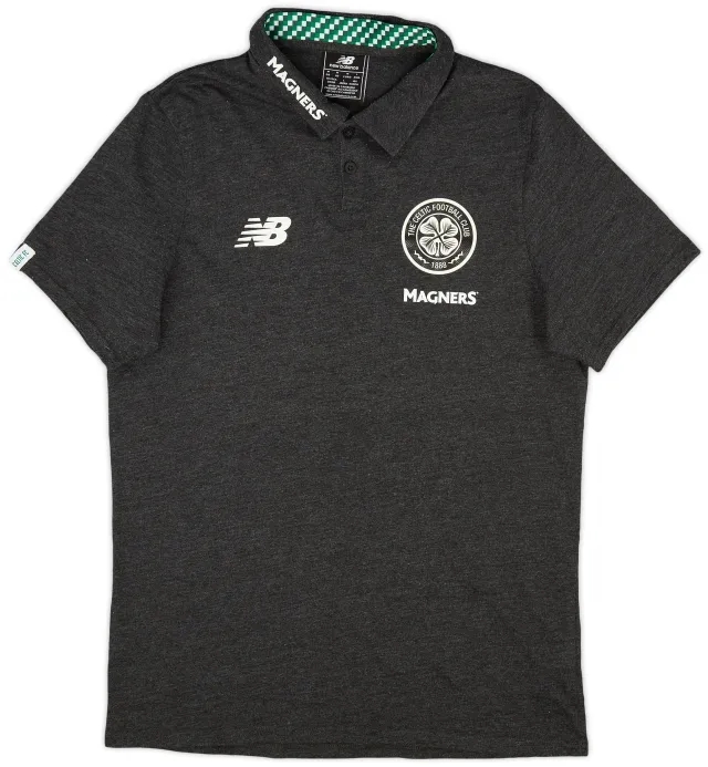 2017-18 Celtic New Balance Polo Shirt - 8/10 - (M)