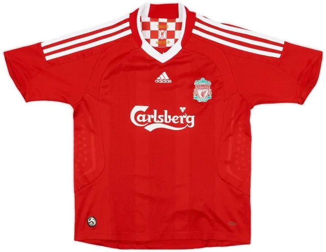 adidas 2008-10 Liverpool Home Shirt - 8/10 - (M.Boys)