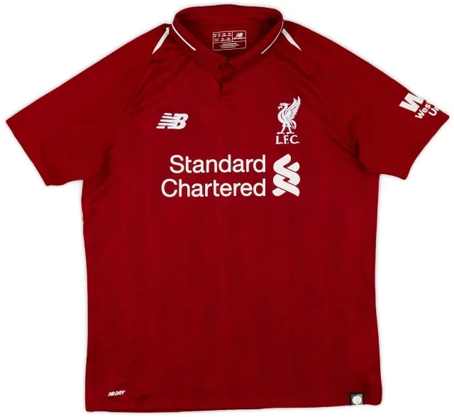 NewBalance 2018-19 Liverpool Home Shirt - 8/10 - (XL.Boys)