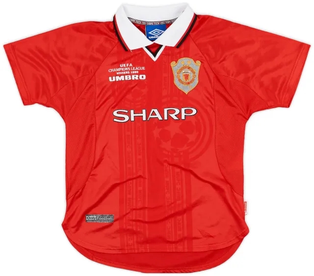 Umbro 1999-00 Manchester United 'CL Winners' Shirt - 8/10 - (M.Boys)