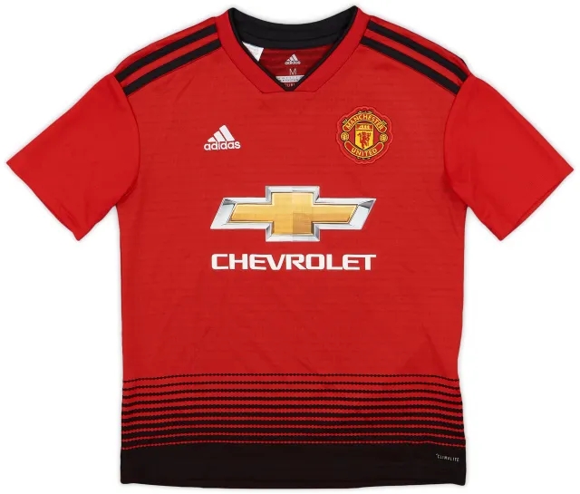 adidas 2018-19 Manchester United Home Shirt - 8/10 - (M.Boys)