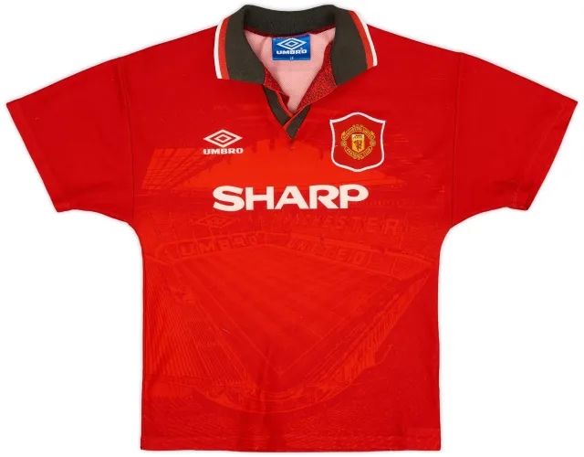 Umbro 1994-96 Manchester United Home Shirt - 7/10 - (L.Boys)