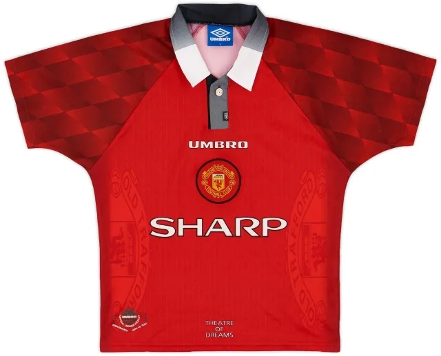 Umbro 1996-98 Manchester United Home Shirt - 9/10 - (Y)