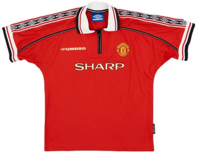 Umbro 1998-00 Manchester United Home Shirt - 8/10 - (XL.Boys)