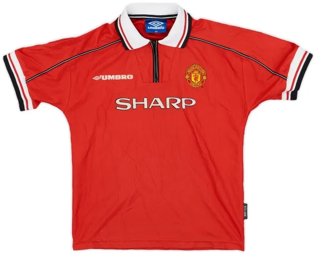Umbro 1998-00 Manchester United Home Shirt - 6/10 - (L.Boys)