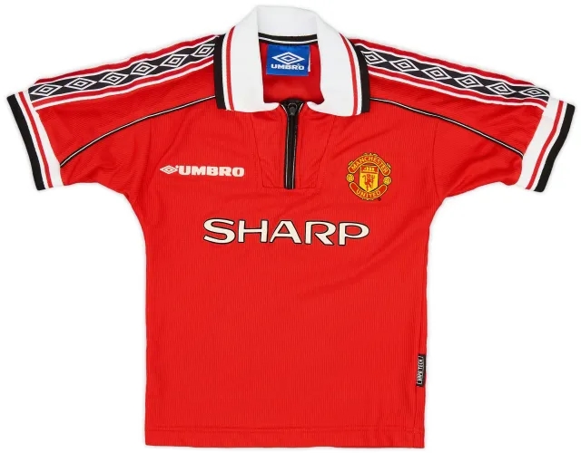 Umbro 1998-00 Manchester United Home Shirt - 9/10 - (6-7 Years)