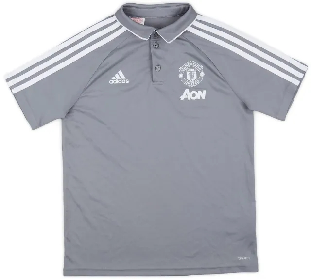 2017-18 Manchester United adidas Polo Shirt - 8/10 - (M.Boys)