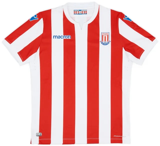 Macron 2018-19 Stoke City Home Shirt - 7/10 - (L.Boys)